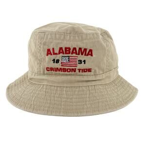 Alabama Crimson Tide tan bucket hat Ahead Headgear 2000s era
